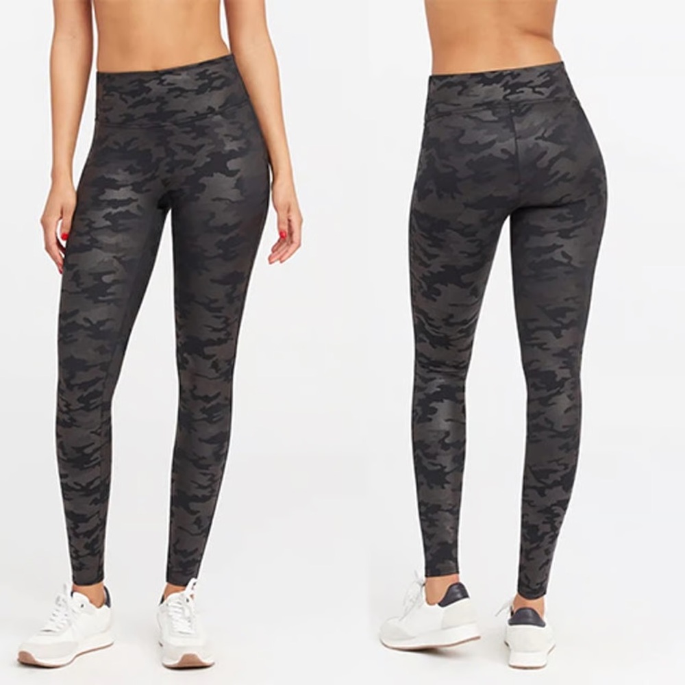 SPANX Black Camouflage Leggings